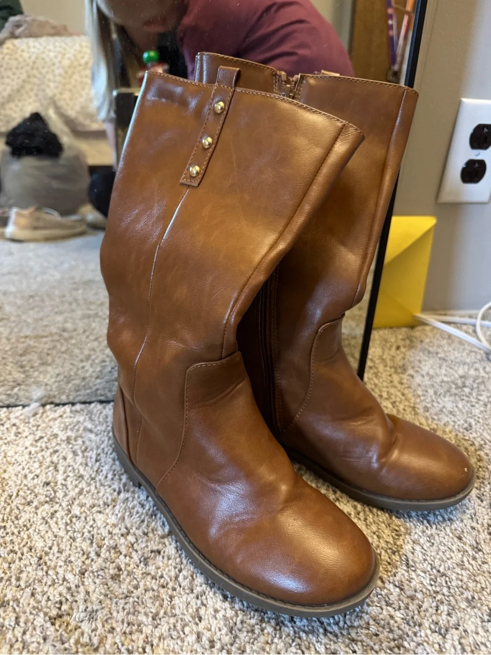 Classic Brown Mid-Calf Girl's Boots